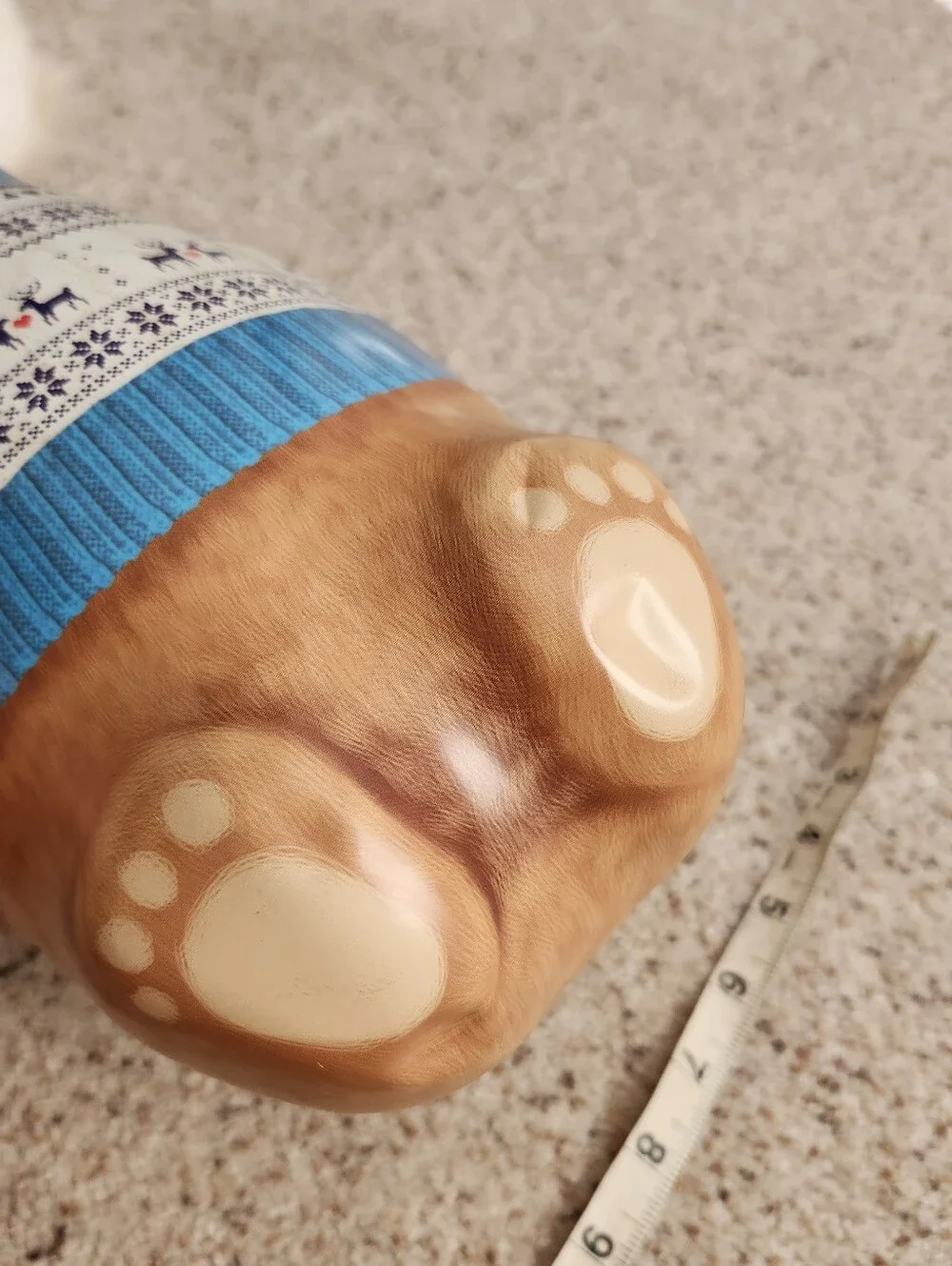 Teddy Bear In Fair Isle Sweater Empty Container